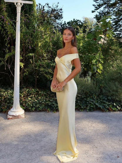 Elara | Satin Backless Maxi Dress
