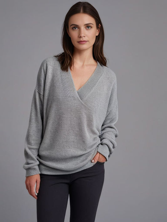 Monika - V-Ausschnitt Cashmere Pullover