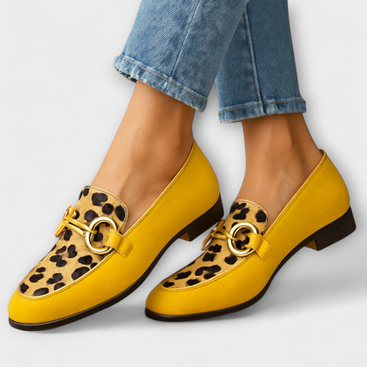 Animal Print Sonia Sneakers with Trendy Decorative Buckle
