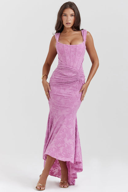 ELARA | TEXTURED LACE GOWN