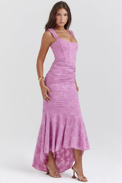 ELARA | TEXTURED LACE GOWN