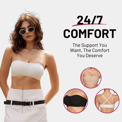 Convertible Wireless Push-Up Bra | Strapless & Adjustable