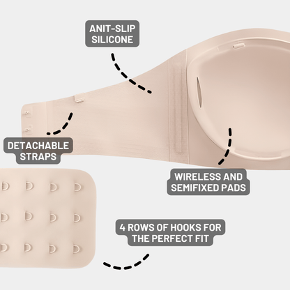 Convertible Wireless Push-Up Bra | Strapless & Adjustable