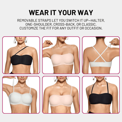 Convertible Wireless Push-Up Bra | Strapless & Adjustable