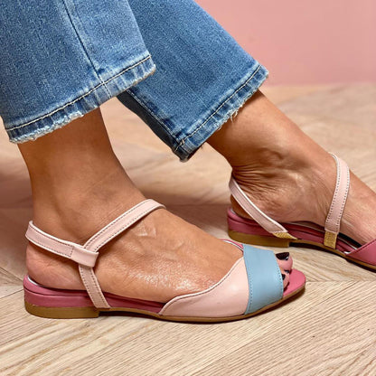 Asymmetrical Block Sandals