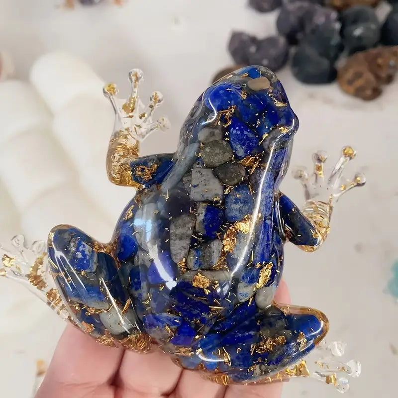 Frostone – Crystal Frog Sculpture for Home Decoration
