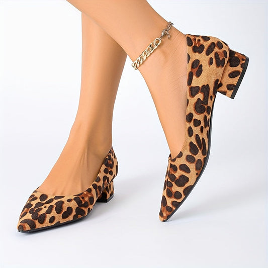 Leopard Print Pointed-Toe Heels
