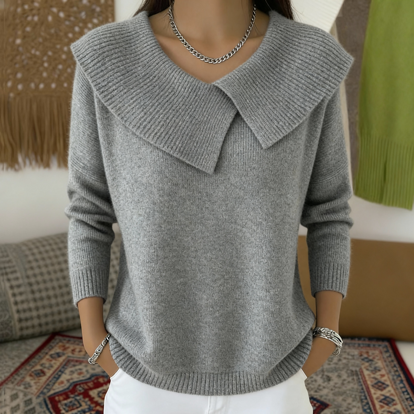 Feylirae | Women’s Lapel Sweater