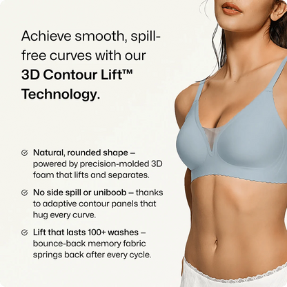 Wireless Deep V-Neck Mesh Push Up Bra