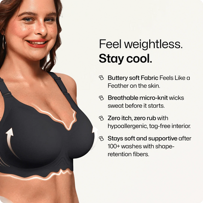 Wireless Scalloped Jacquard Front-Adjustable Support Bra
