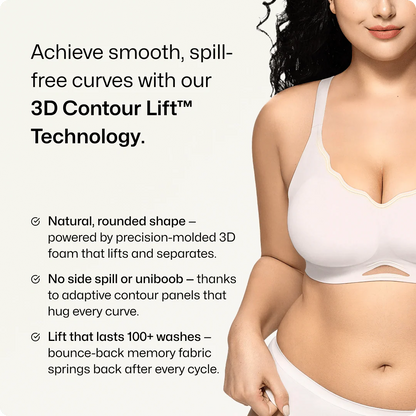 Wireless Scalloped V-Neck Mesh Push Up Bra