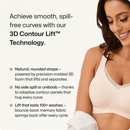 Wireless V-Neck Crossover Mesh Support Bra